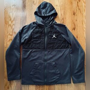 Boys Jordan Black Performance Jacket with Hood